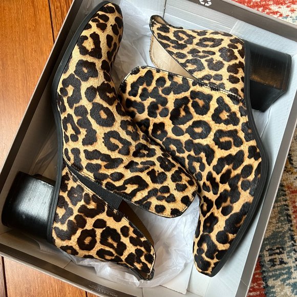 franco sarto reeve ankle booties leopard